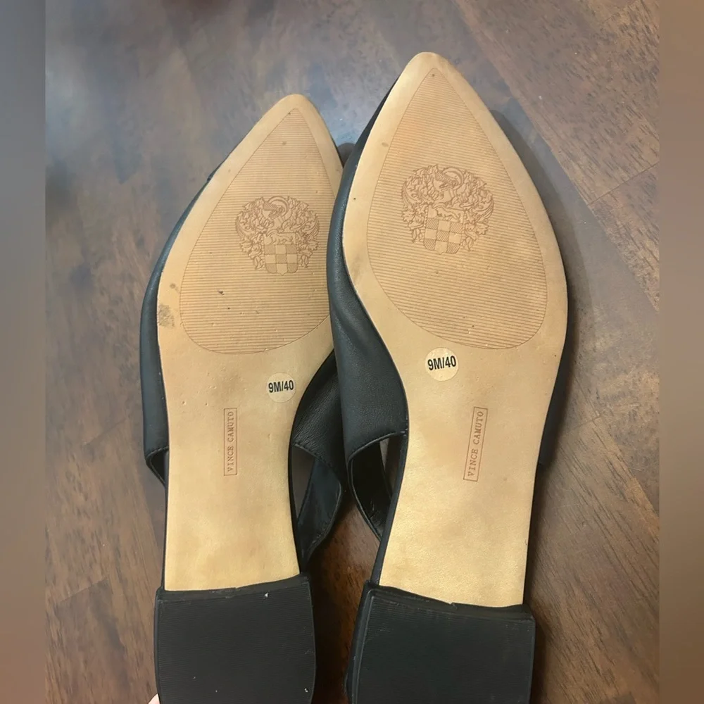 Vince Camuto Black Slingback Flats Size 9